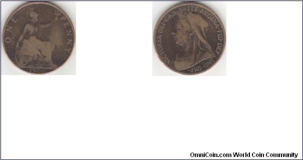1900 English Penny