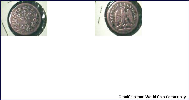 Mexico 1875 1centavo F+