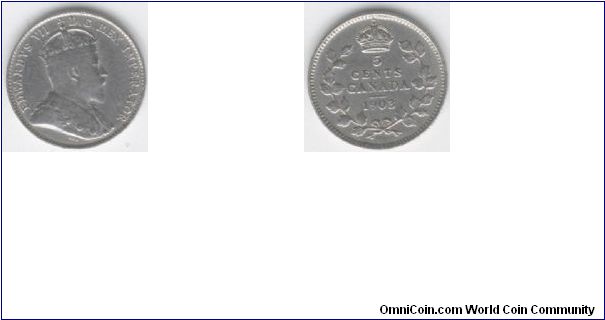 1903 Canada 5 Cents (Silver)