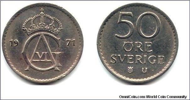 Sweden, 50 ore 1971.