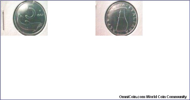 Italy 1967 5lire