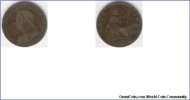 1896 United Kingdom Half Penny