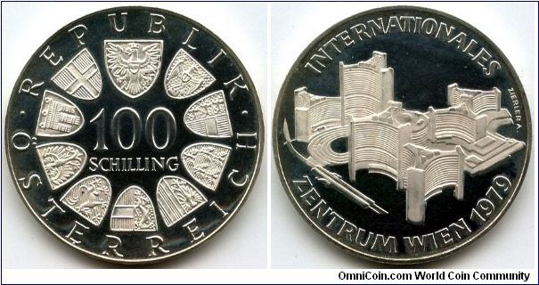 Austria, 100 schilling 1979.
Vienna International Center.