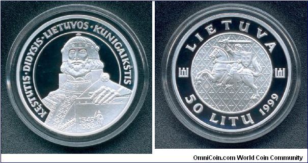 50 litu honoring Grand Duke Kestutis