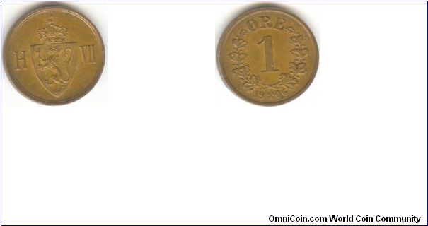 1906 Norway 1 Ore