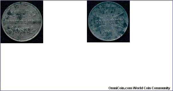 1 kopeke 1916 Germany/Ukraine WWI