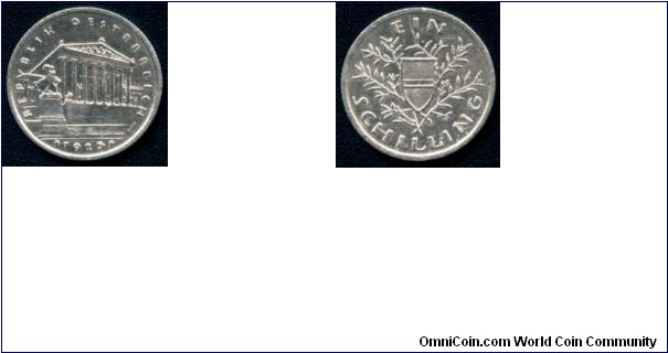 1 Schilling 1925, silver, Austria, www.banivechi.home.ro