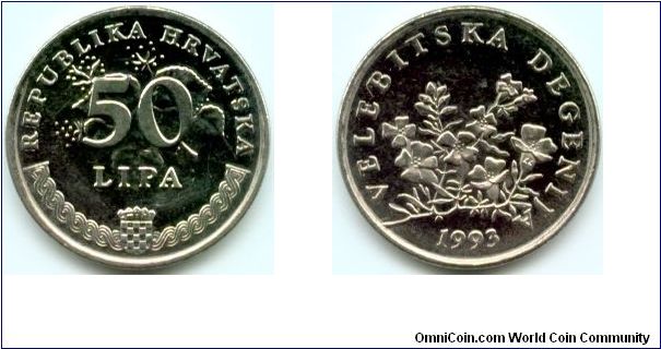 Croatia, 50 lipa 1993.