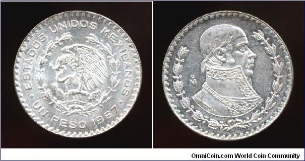 1 PESO - SILVER.

SUBJECT: 100th ANNIVERSARY OF CONSTITUTION.
REVERSE:JOSE MORELOS Y PAVON