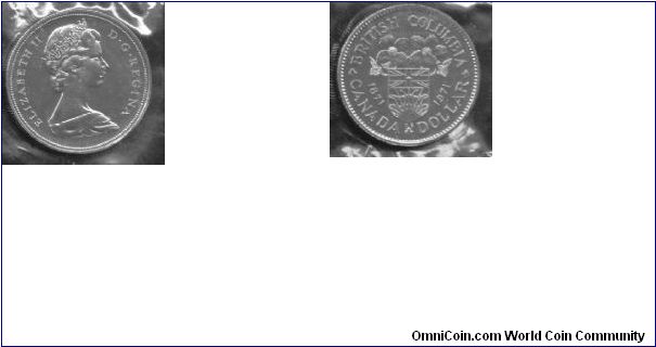 1 DOLLAR.

COMPOSITION: NICKEL.

SUBJECT: BRITHISH COLUMBIA.

SIZE: 32 mm.