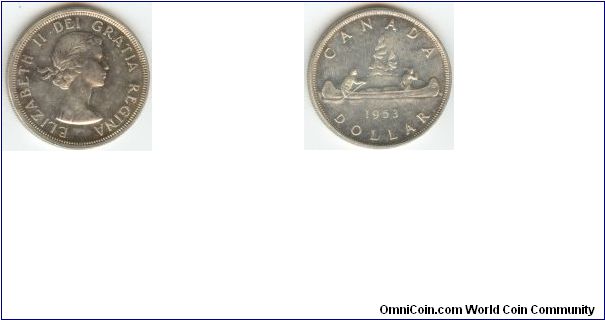 1953 Canada One Dollar (Silver)