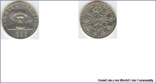 1959 Austria 50 Shilling (Silver)