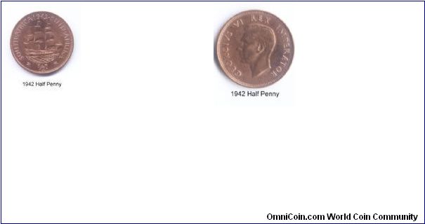 1942 Half Penny