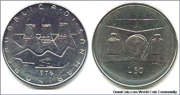 San Marino, 50 lire 1976.