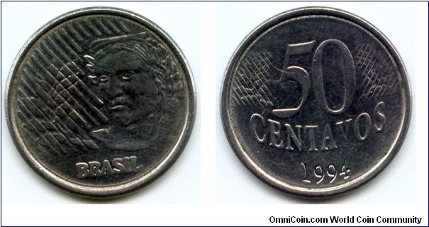 Brazil, 50 centavos 1994.
