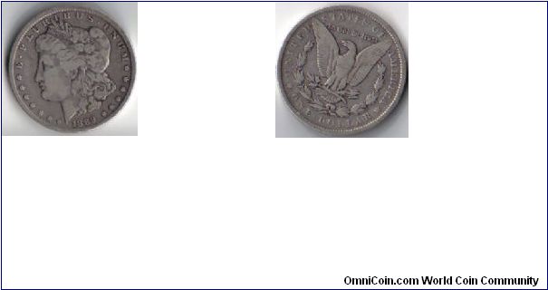 1889 O Morgan Dollar