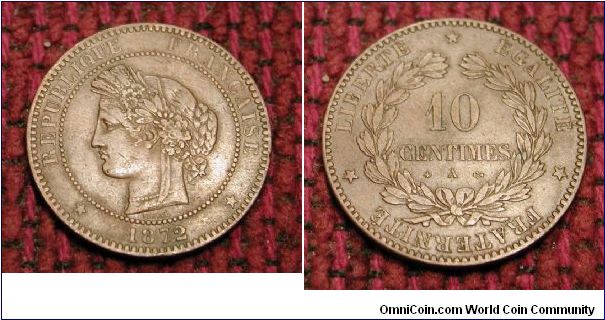 1872 France 10 Centimes