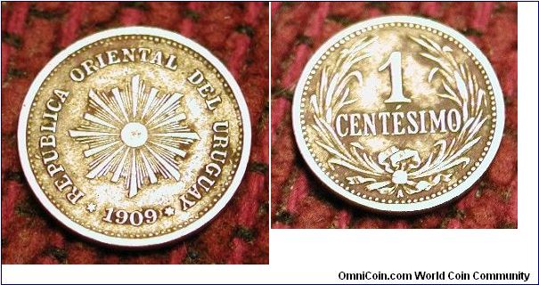 1909 Uraguay 1 Centesimo