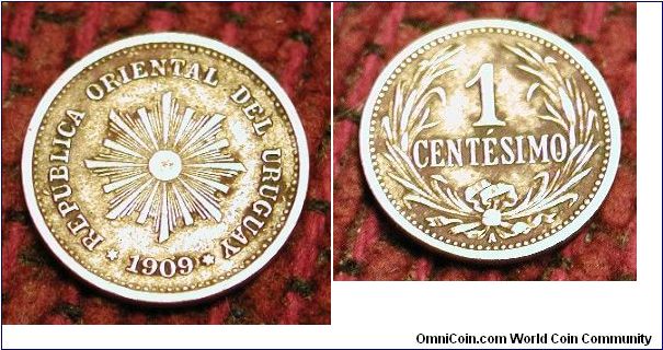 1909 Uraguay 1 Centesimo