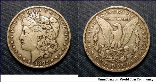1882-O Morgan Silver Dollar
