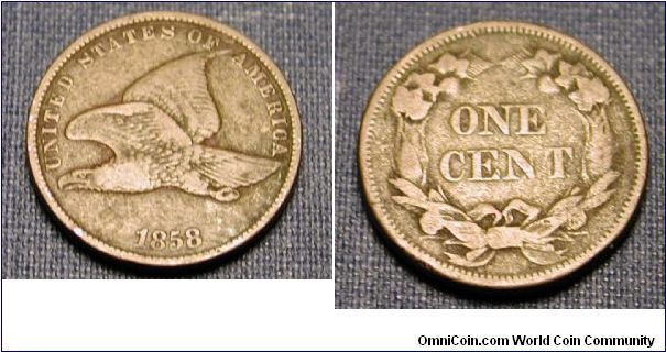 1858 Flying Eagle Cent, Small Letters