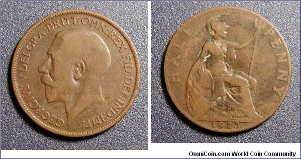 1923 British Half Penny