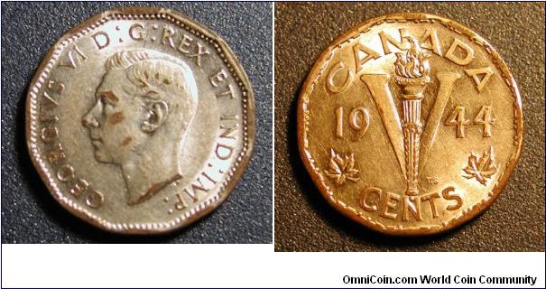 1944 Canada 5 Cents