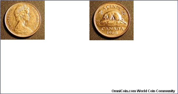 1968 Canada 5 Cents