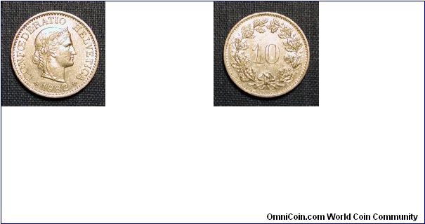 1982 Switzerland 10 Rappen