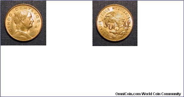 1965 Mexico 5 Cents