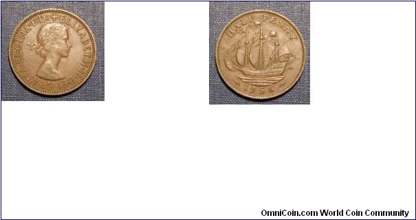 1956 British Half Penny