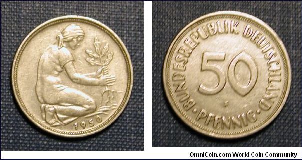 1950 Germany 50 Pfennig