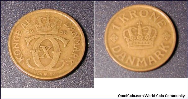 1925 Denmark 1 Krone