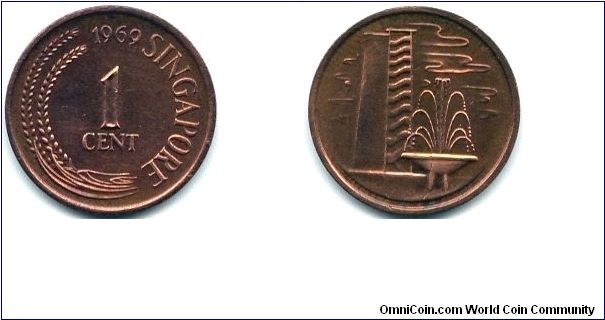 Singapore, 1 cent 1969.