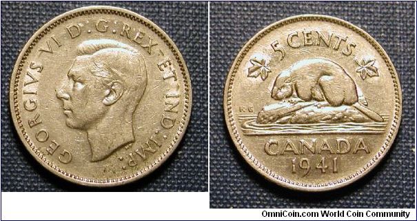 1941 Canada 5 Cents