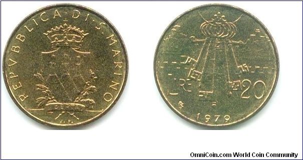 San Marino, 20 lire 1979.