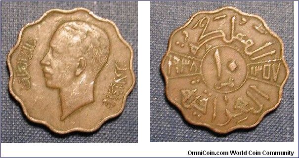 1938 Iraq 10 Fils