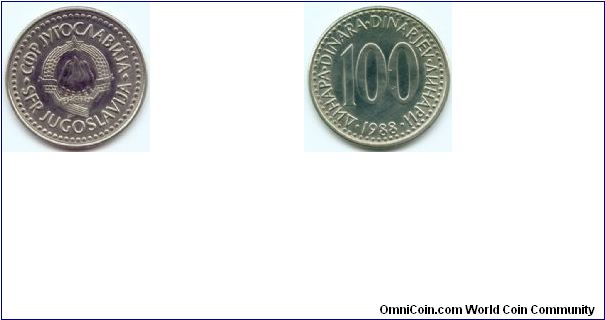 Yugoslavia, 100 dinara 1988.