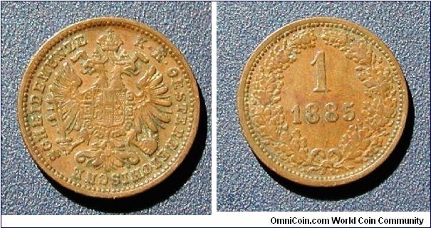 1885 Austria 1 Kreuzer