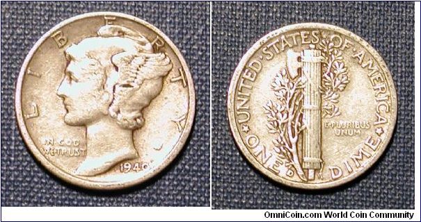 1940-D Mercury Dime