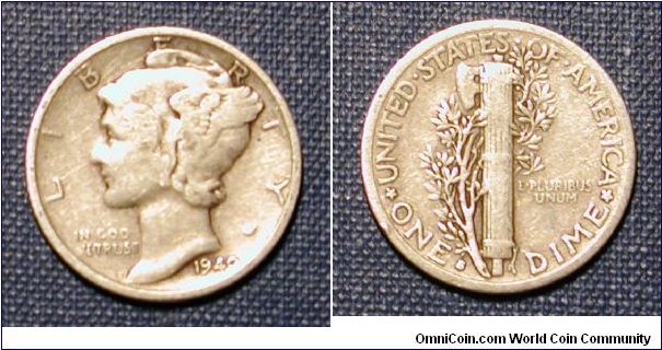 1940-S Mercury Dime