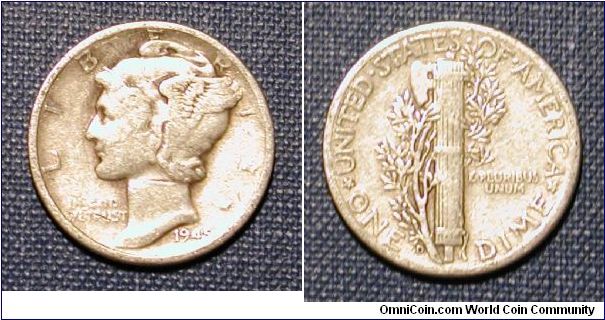 1945-D Mercury Dime