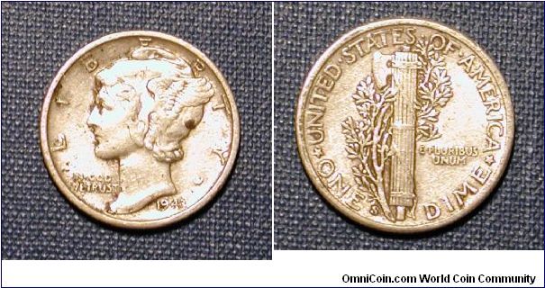 1943-S Mercury Dime