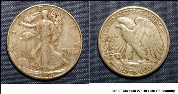 1946-D Walking Liberty Half Dollar