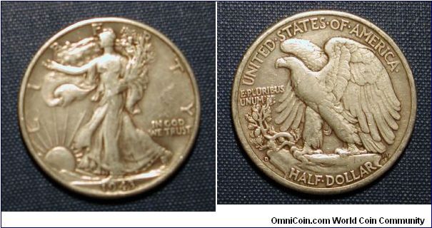 1943-D Walking Liberty Half Dollar