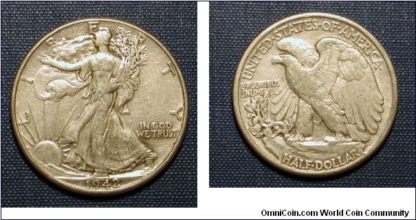 1942 Walking Liberty Half Dollar