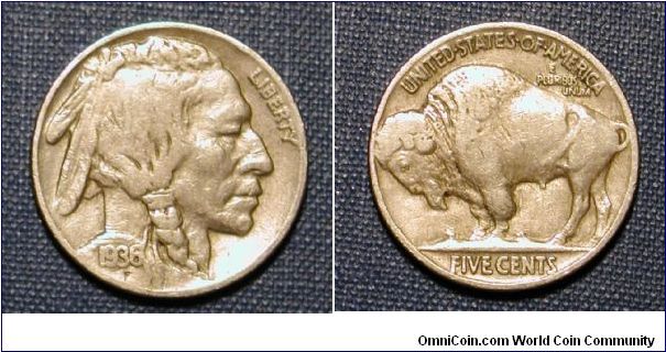 1936 Buffalo Nickel