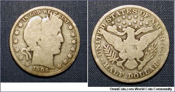 1906 Barber Half Dollar