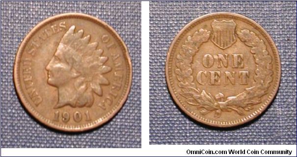 1901 Indian Head Cent