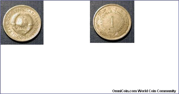 1981 Yugoslavia 1 Dinara